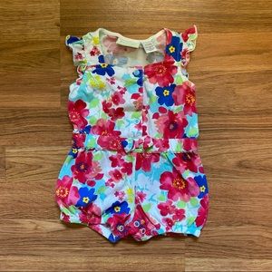Baby girl floral print romper